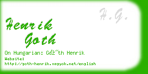 henrik goth business card